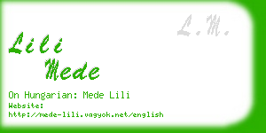 lili mede business card